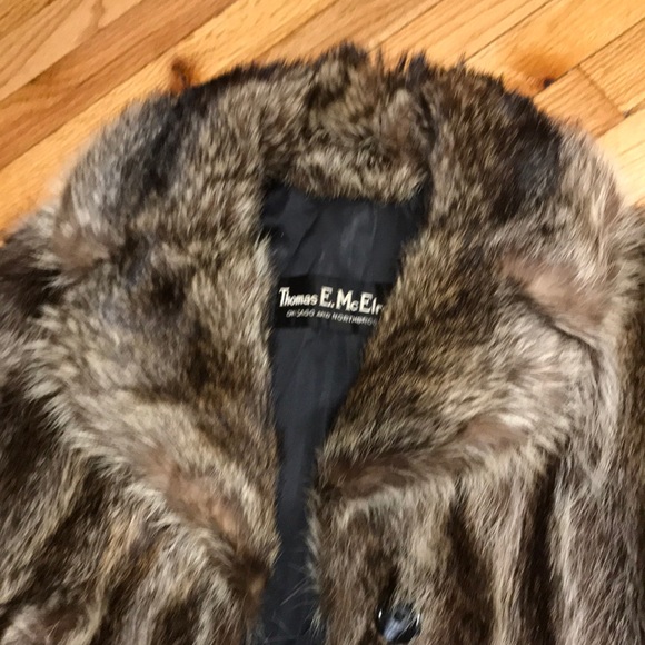 Fur coat knee long casual cocktail party evening - Picture 2 of 8